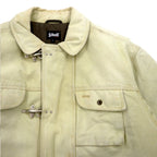 Schott Fireman Jacket Duck Work Jacket Coverall XL Beige Padded Quilted Liner