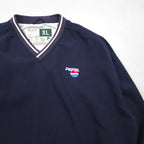PEPSI 90s Piste Nylon Pullover Jacket, XL, Navy, Waterproof, Single-Point Embroidery, Wear Guard
