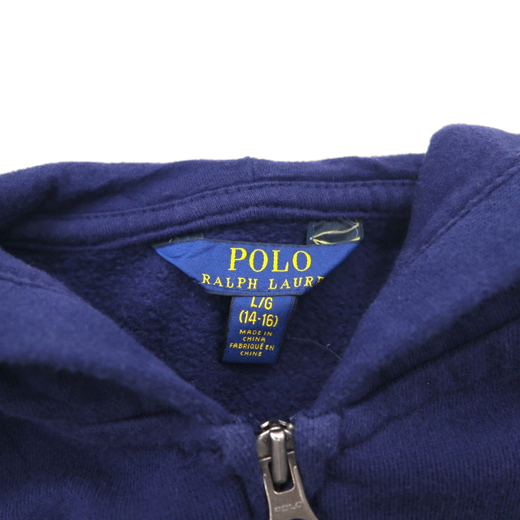 POLO RALPH LAUREN Polo Bear Full Zip Hoodie L Navy Cotton