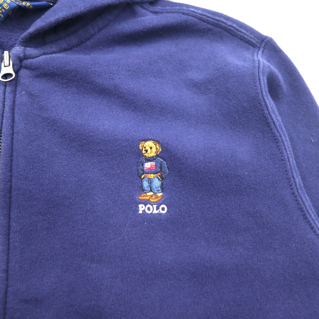 POLO RALPH LAUREN Polo Bear Full Zip Hoodie L Navy Cotton