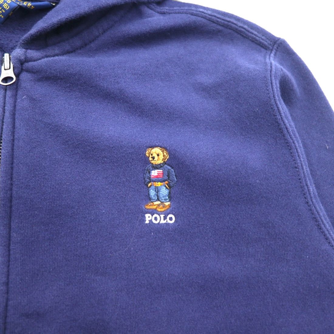 POLO RALPH LAUREN Polo Bear Full Zip Hoodie L Navy Cotton