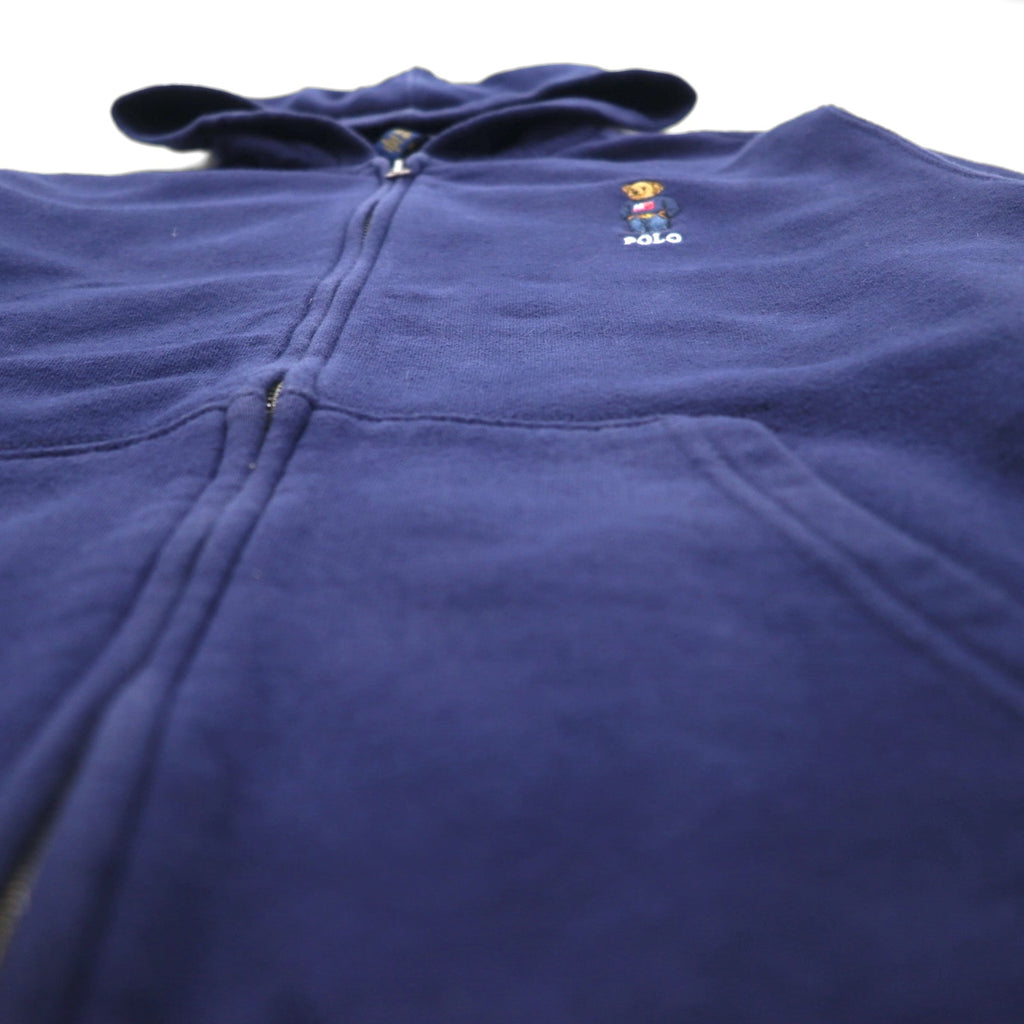 POLO RALPH LAUREN Polo Bear Full Zip Hoodie L Navy Cotton