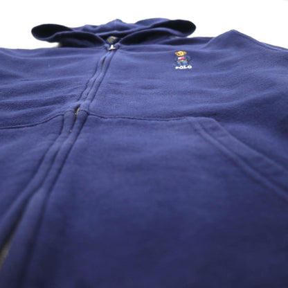 POLO RALPH LAUREN ポロベア フルジップパーカー L ネイビー コットン