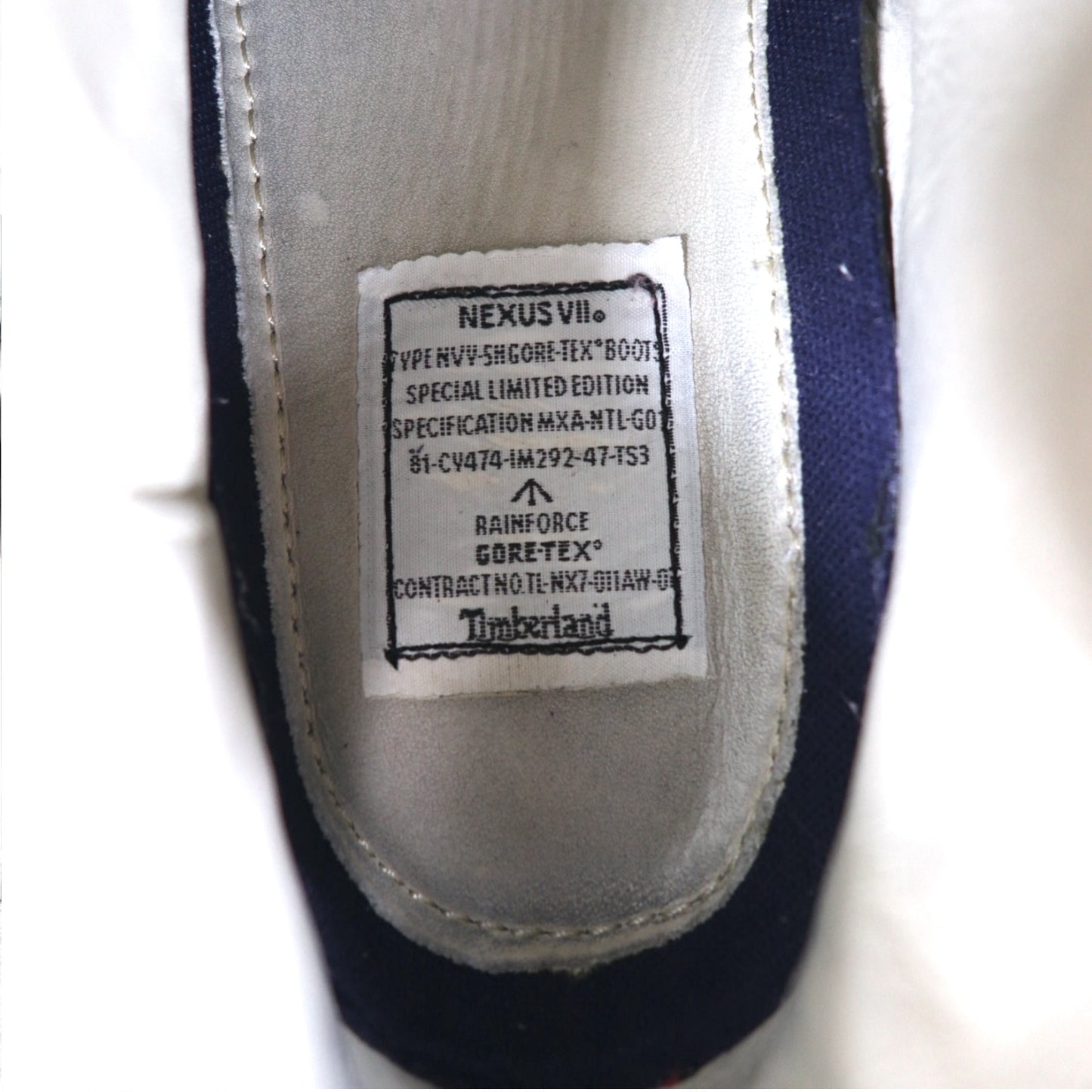 TIMBERLAND × NEXUS Ⅶ ゴアテックス GORE-TEX クラシック モカシンブーツ 26.5cm ネイビー レザー 防水 VIBRAMソール 19511