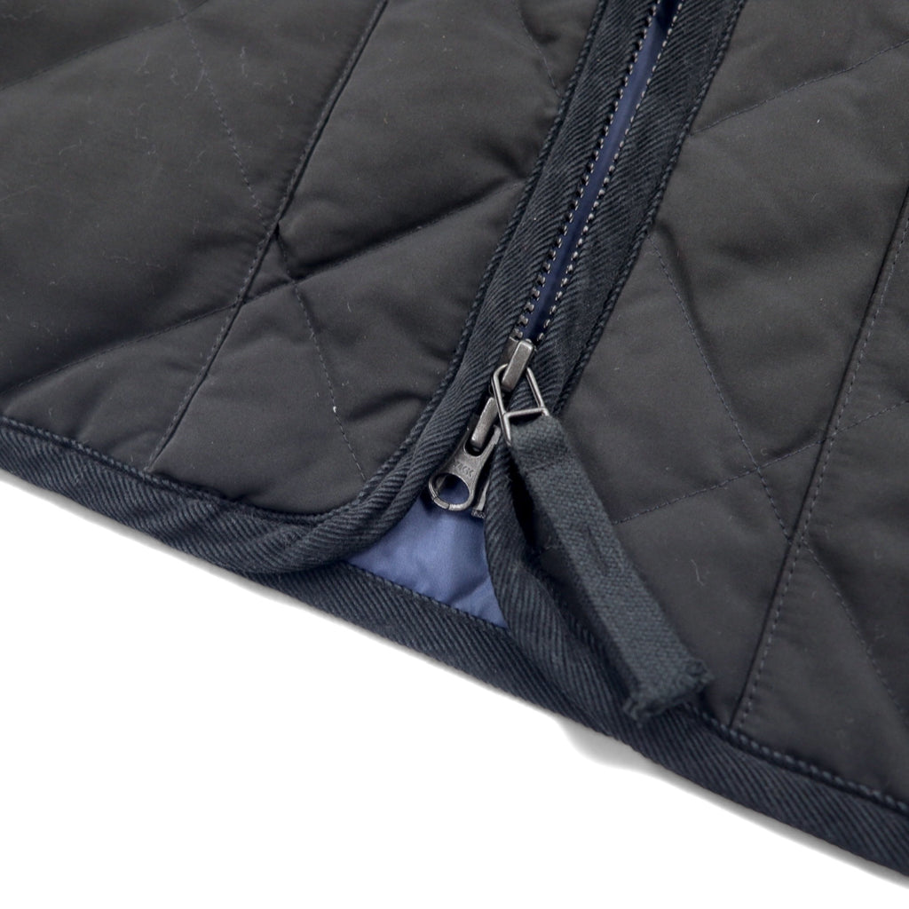 TAION Side Zip Quilted Down Vest XL Black Military V-neck Slit Double Zip JOURNAL STANDARD relume Special Order 22-011-464-0110-3-0