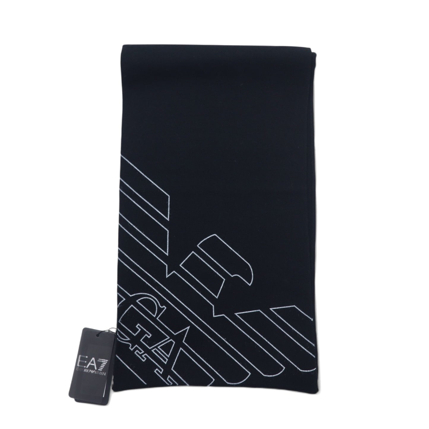 日本然リトテ-古着オンライン-EMPORIO ARMANI イタリア製 ロゴプリント マフラー ブラック アクリル 275804 8A302 未使用品-EMPORIO ARMANI Italy Made Logo Print Scarf Black Acrylic 275804 8A302 Unused