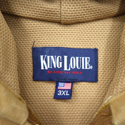 90s Made in USA KING LOUIE Duck Cloth Active Jacket/Hoodie, Size 3XL, American Brand, Embroidery