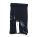 EMPORIO ARMANI Made in Italy Logo Print Scarf Black Acrylic 275804 8A302 Unused