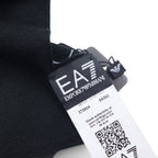 EMPORIO ARMANI Made in Italy Logo Print Scarf Black Acrylic 275804 8A302 Unused
