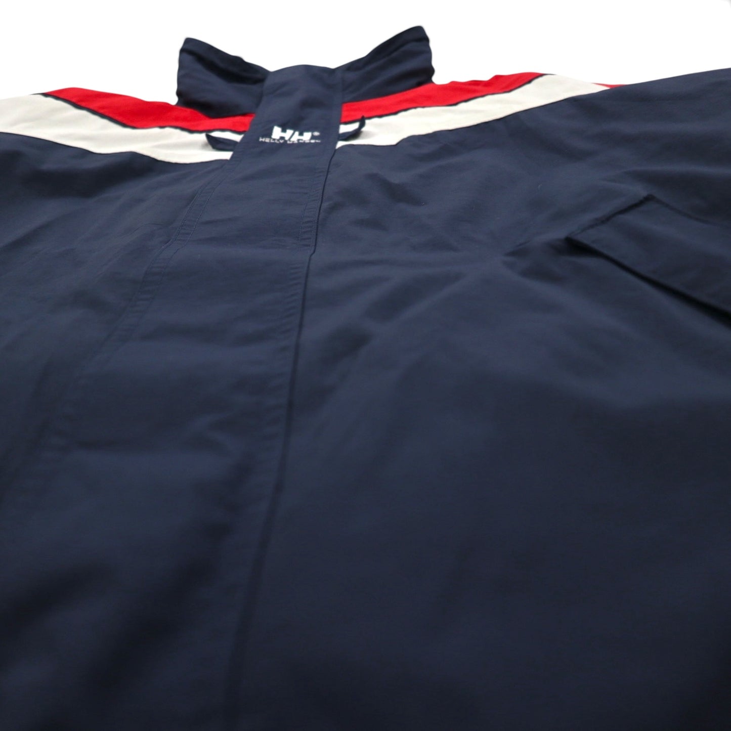 HELLY HANSEN Sailing Jacket, Navy, Size M, Waterproof, HELLY TECH, Drawcord, Hood Storage, Tricolor, 25145Y