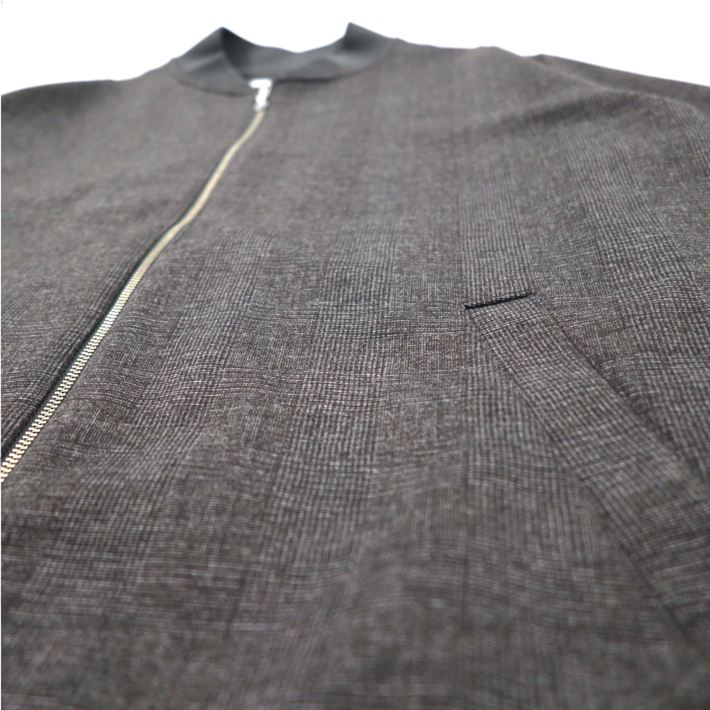 BEAUTY&YOUTH UNITED ARROWS チェック ポンチジップ ブルゾン M グレー 1227-180-0691