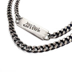 Jean Paul Gaultier Stencil Logo Plate Multi Chain Strap Wallet Chain Silver Archive