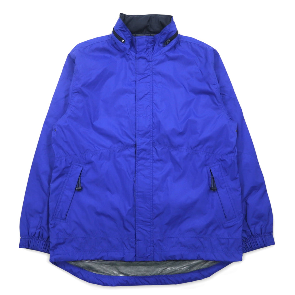 GAP 00s Old Gap Ripstop Shell Jacket L Blue Polyester Waterproof Retractable Hood