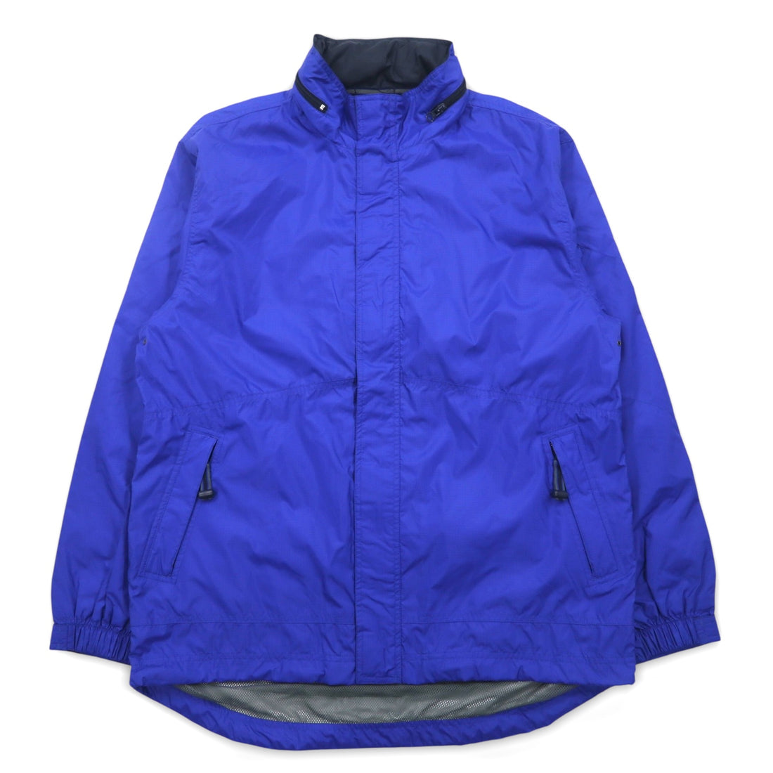 GAP 00s Old Gap Ripstop Shell Jacket L Blue Polyester Waterproof Retractable Hood
