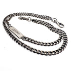 Jean Paul Gaultier Stencil Logo Plate Multi Chain Strap Wallet Chain Silver Archive