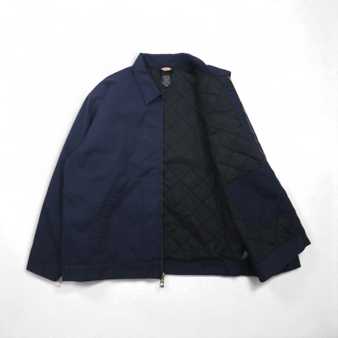 Dickies ワークジャケット ハリントンジャケット ジップアップブルゾン XL ネイビー
