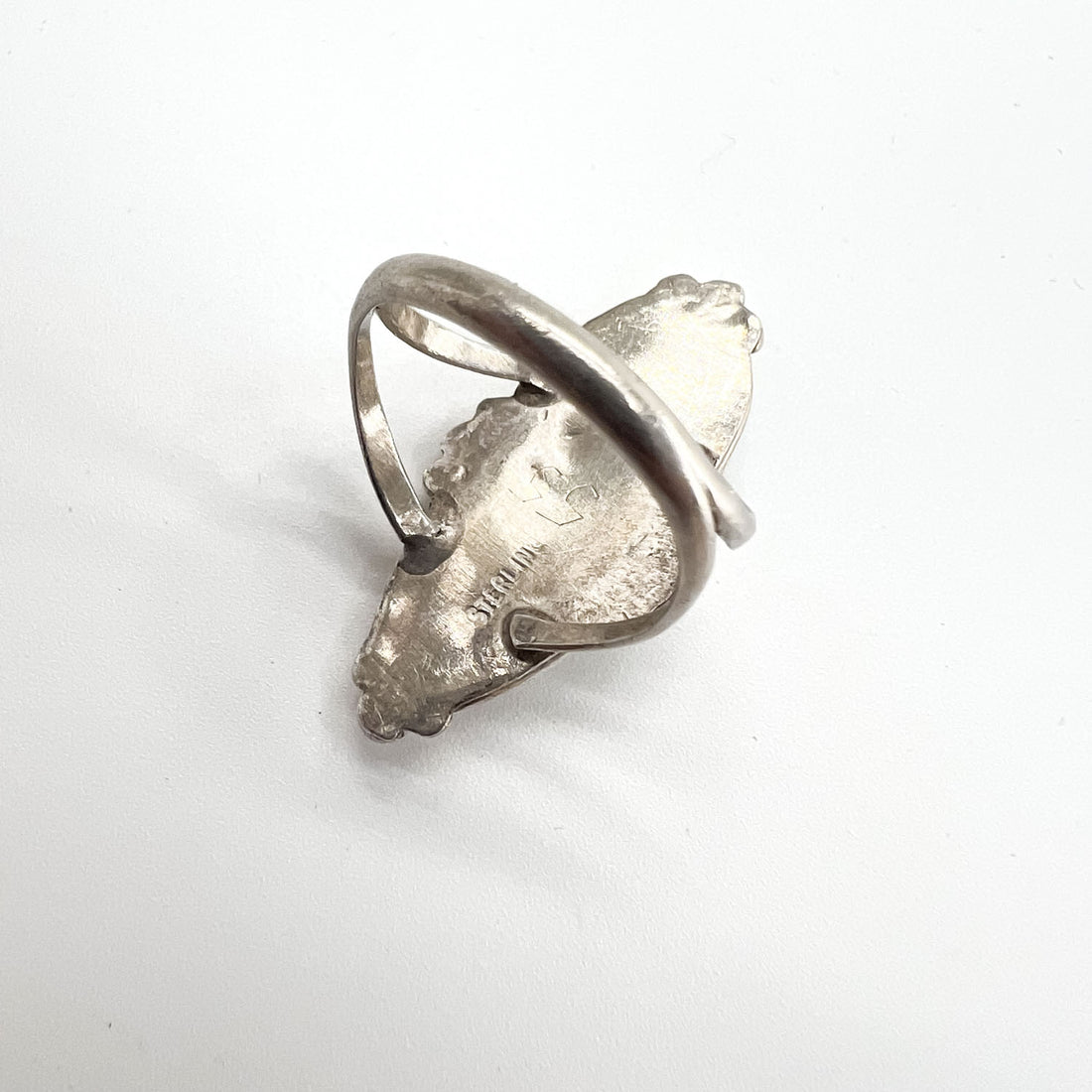 Vintage Navajo Silver Ring ナバホ族 ターコイズ シルバーリング 指輪 インディアンジュエリー STERLING ロングオーバル ツイストワイヤー