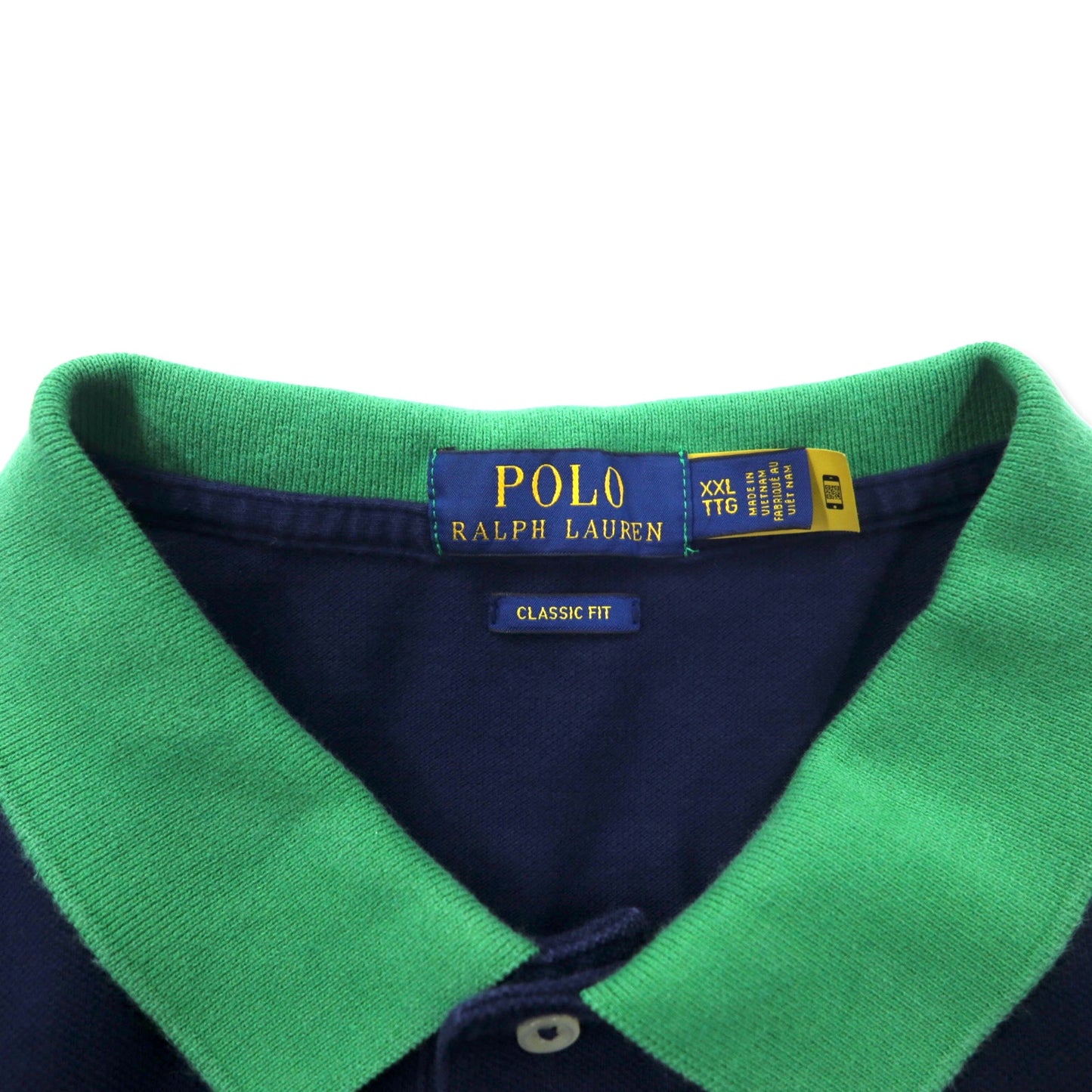 POLO RALPH LAUREN ナンバリング ポロシャツ XXL ネイビー コットン CLASSIC FIT 鹿の子 RLPC ポニー刺繍 ビッグサイズ