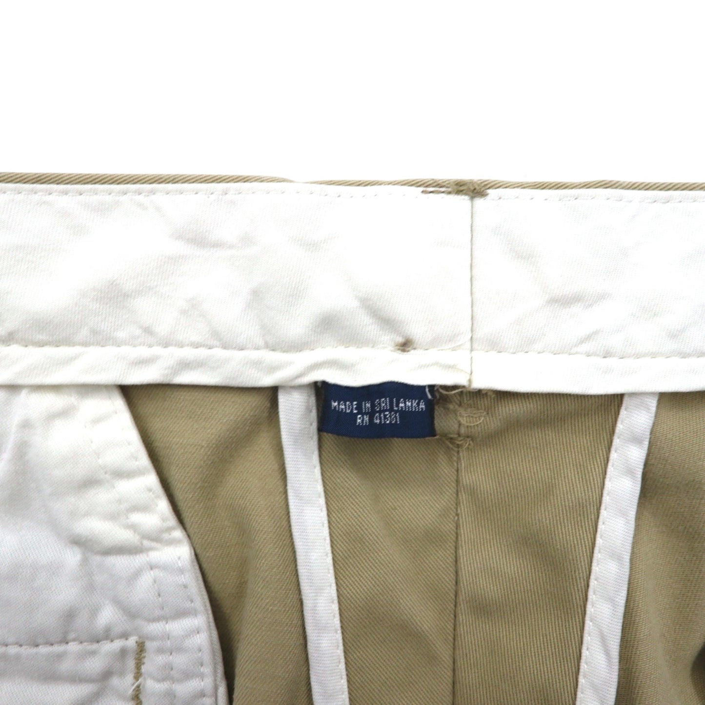 Polo Ralph Lauren 90s 2-pleat wide-leg chino pants, size L, beige cotton with pleats