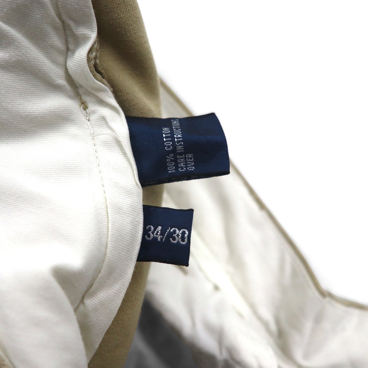 Polo Ralph Lauren 90s 2-pleat wide-leg chino pants, size L, beige cotton with pleats