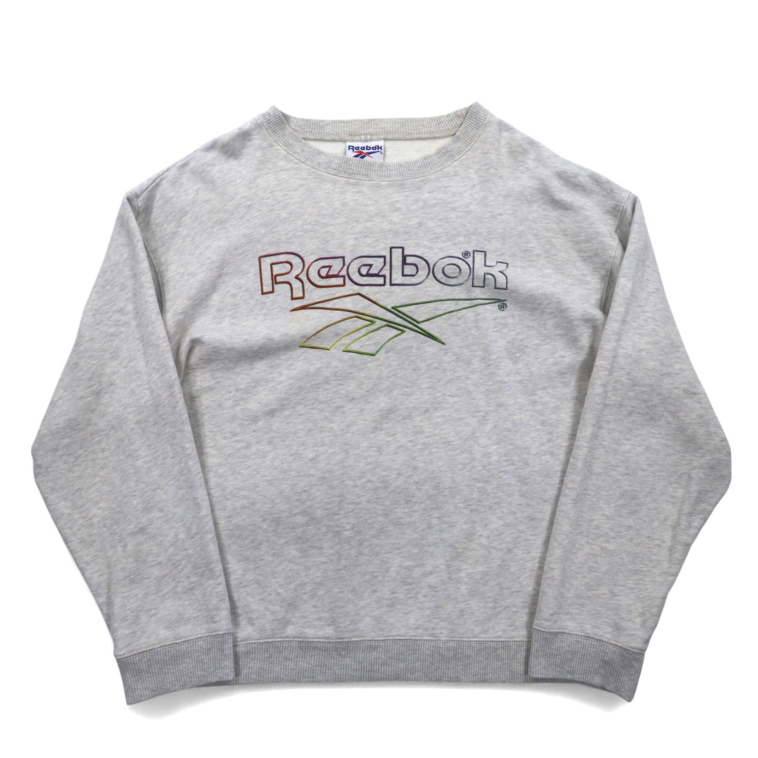 Reebok 90s Vector Logo Print Sweatshirt, Large, Grey, Cotton