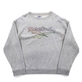 Reebok 90s Vector Logo Print Sweatshirt, Large, Grey, Cotton