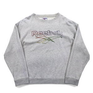 Reebok 90年代 ベクターロゴ プリント スウェット L グレー コットン