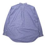 RALPH LAUREN Button-down Shirt 2XLT TALL Blue Gingham Check Cotton Small Pony Embroidery Big Size