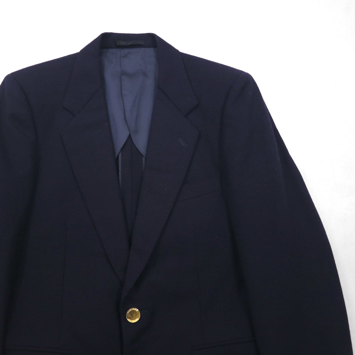 80s Vintage Blazer EDWARD'S 80s Blazer 2B Tailored Jacket Size S Navy with Gold Buttons
