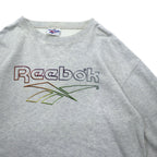 Reebok 90s Vector Logo Print Sweatshirt, Large, Grey, Cotton