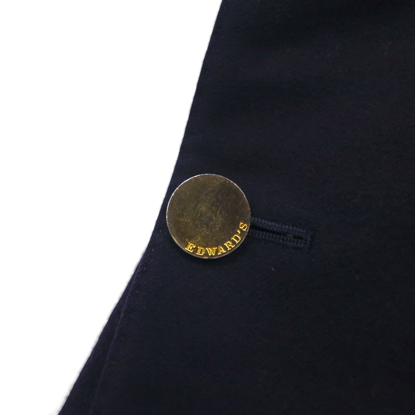 80s Vintage Blazer EDWARD'S 80s Blazer 2B Tailored Jacket Size S Navy with Gold Buttons
