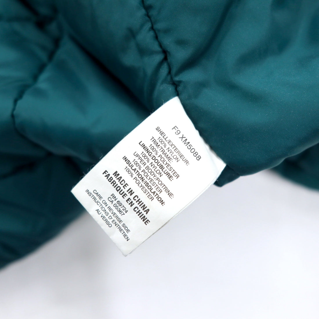 Columbia 90s Padded Mountain Parka, Large, Green, Navy, Nylon, Retractable Hood