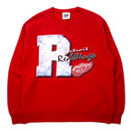 日本然リトテ-古着オンライン-Lee SPORT USA製 90年代 NHL プリント スウェット L レッド コットン Detroit Red Wings ビッグサイズ-Lee SPORT USA Made 90's NHL Print Sweatshirt L Red Cotton Detroit Red Wings Big Size