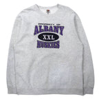 日本然リトテ-古着オンライン-FRUIT OF THE LOOM 00年代 カレッジ プリント スウェット XL グレー コットン ALBANY HUSKIES 3段プリント メキシコ製-FRUIT OF THE LOOM 00's College Print Sweatshirt XL Gray Cotton ALBANY HUSKIES 3 Tier Print Mexico Made
