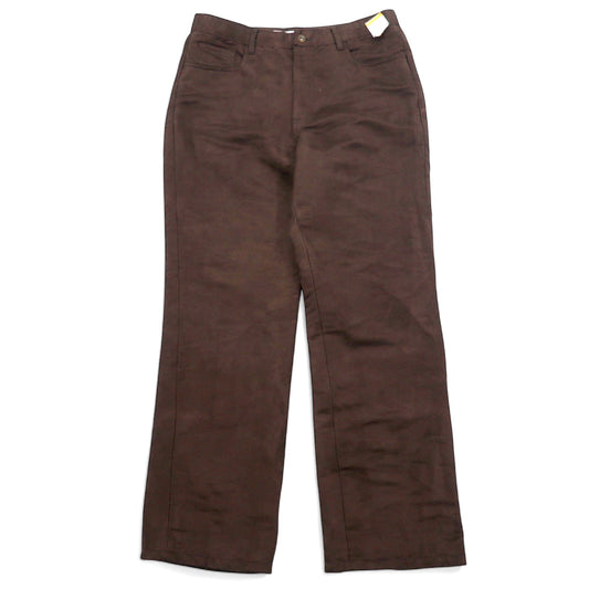 日本然リトテ-古着オンライン-90年代 CONTEMPORAINE フェイクスエード スラックスパンツ XL ブラウン ポリエステル-90's CONTEMPORAINE Faux suede Slacks Pants XL Brown Polyester