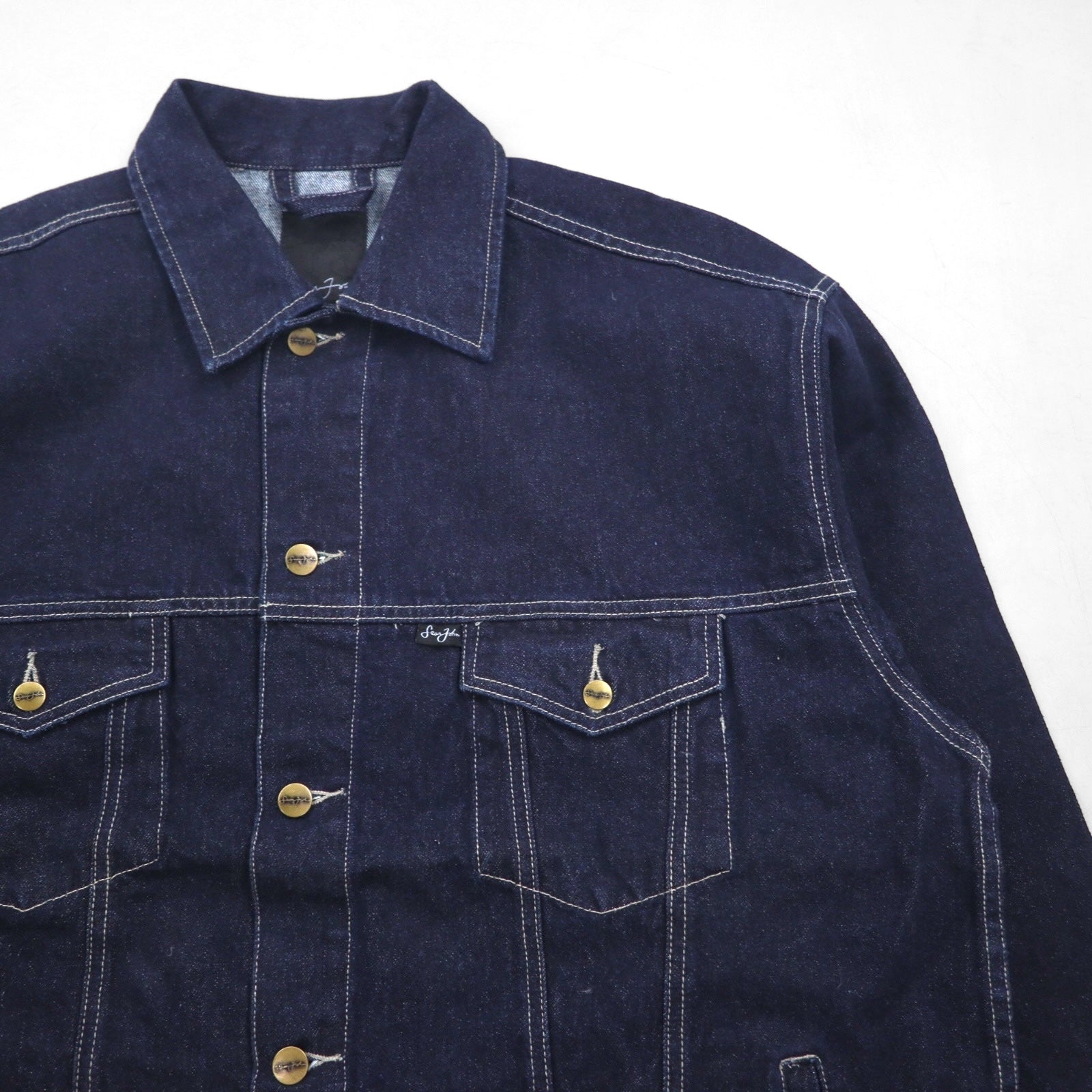 Sean John 90s Rigid Denim Jacket, Size L, Indigo and Blue