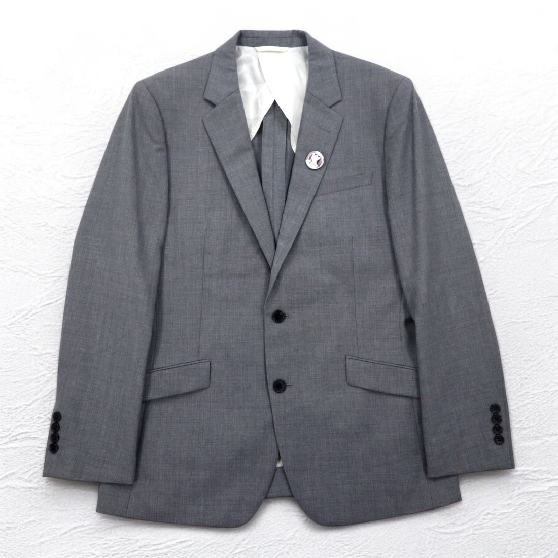 International Gallery BEAMS 2B Suit Set Up M Gray Wool 4117-0733-819