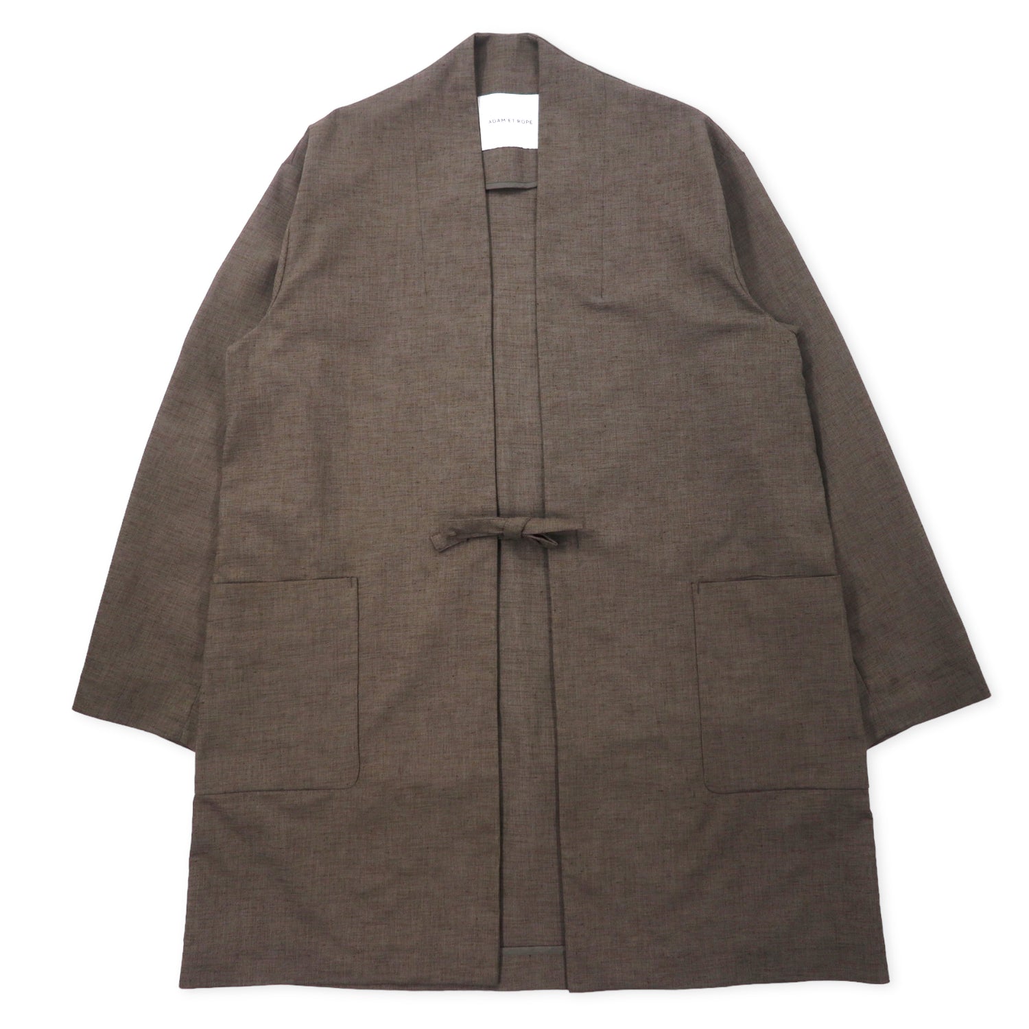 Adam et Rope Haori Gaun COAT L Brown Polyester 14893 – 日本然リトテ