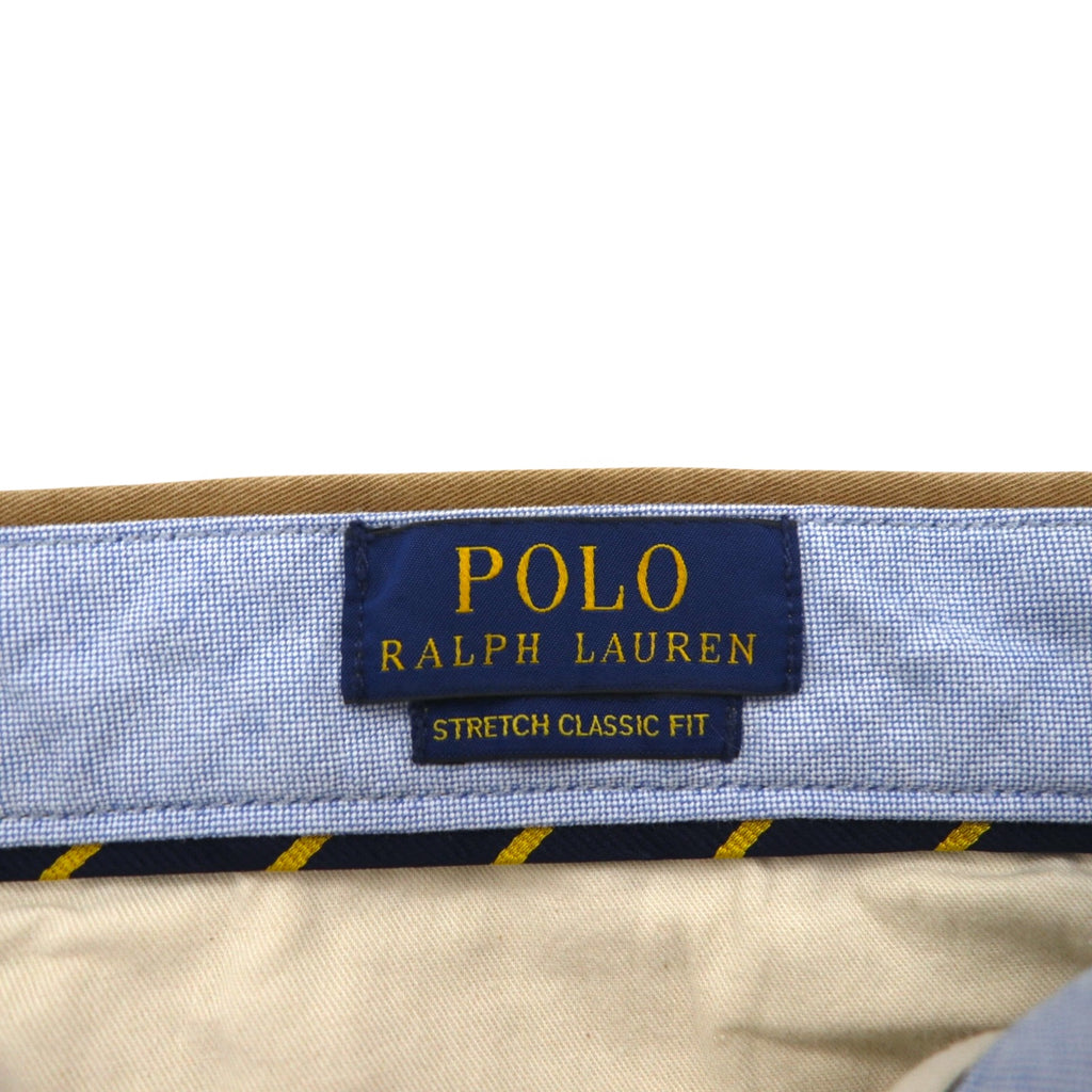 POLO RALPH LAUREN ポロチノ クラシック コットン ツイル ショートパンツ ハーフパンツ L ベージュ ストレッチ