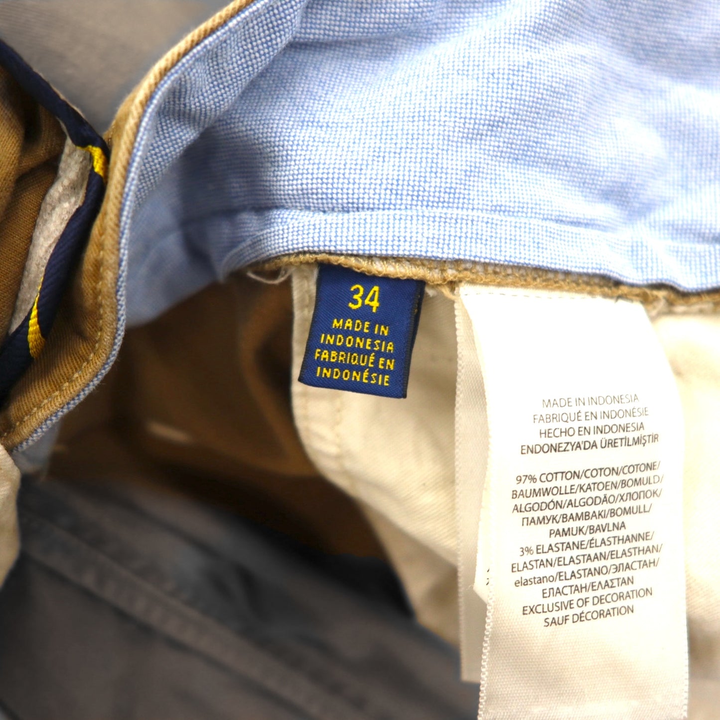 POLO RALPH LAUREN ポロチノ クラシック コットン ツイル ショートパンツ ハーフパンツ L ベージュ ストレッチ