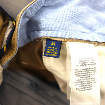 POLO RALPH LAUREN ポロチノ クラシック コットン ツイル ショートパンツ ハーフパンツ L ベージュ ストレッチ