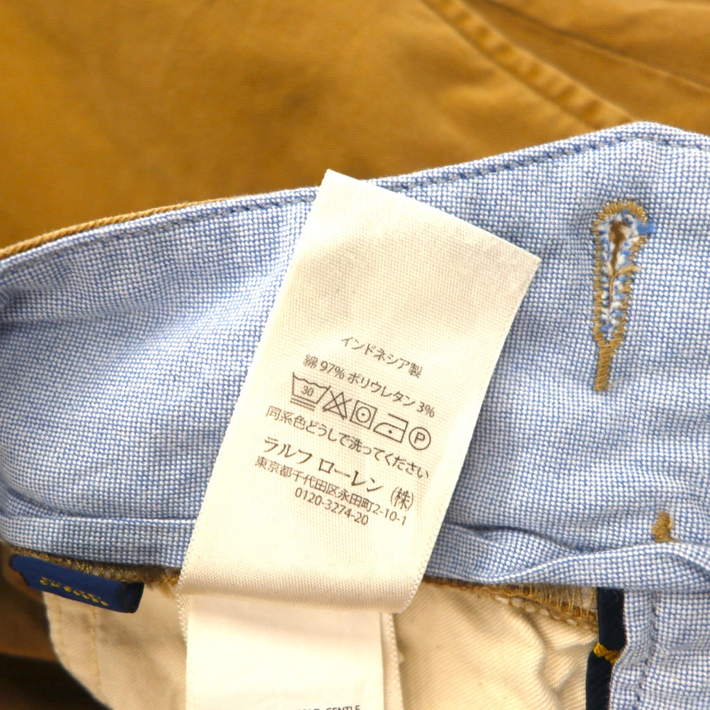 POLO RALPH LAUREN ポロチノ クラシック コットン ツイル ショートパンツ ハーフパンツ L ベージュ ストレッチ