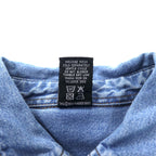 WARNER BROS. 90年代 ビッグサイズ キャラクター刺繍 デニムシャツ M ブルー コットン LOONEY TUNES ワイリー・コヨーテ