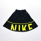 NIKE メッシュスカート M ブラック イエロー ロゴプリント AS W NSW SKIRT MESH CU4031-017
