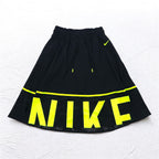 NIKE メッシュスカート M ブラック イエロー ロゴプリント AS W NSW SKIRT MESH CU4031-017