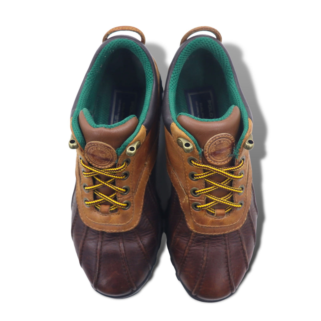 POLO SPORT RALPH LAUREN トレッキングシューズ ダックブーツ 25cm ブラウン レザー 防水