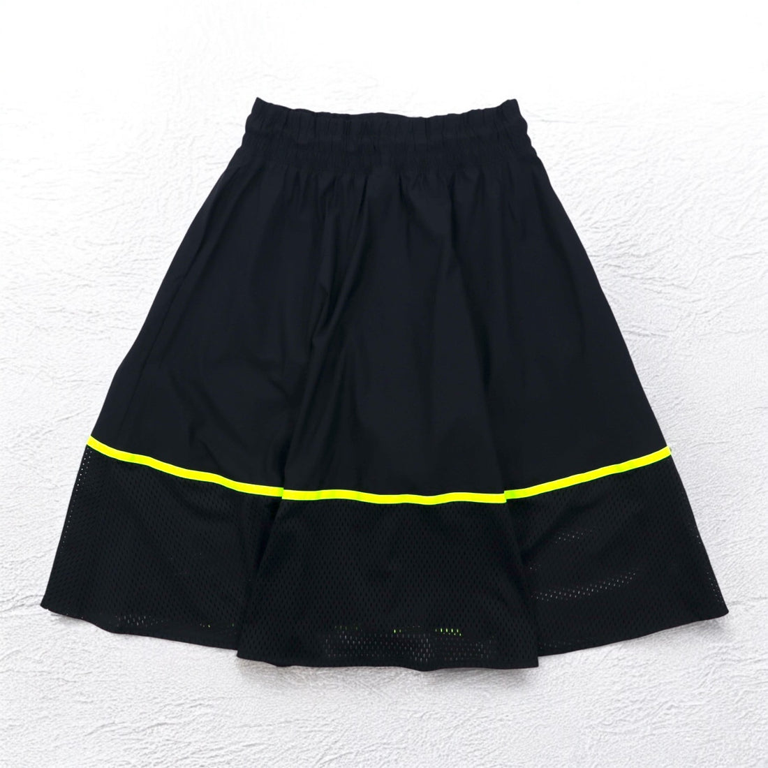 NIKE メッシュスカート M ブラック イエロー ロゴプリント AS W NSW SKIRT MESH CU4031-017