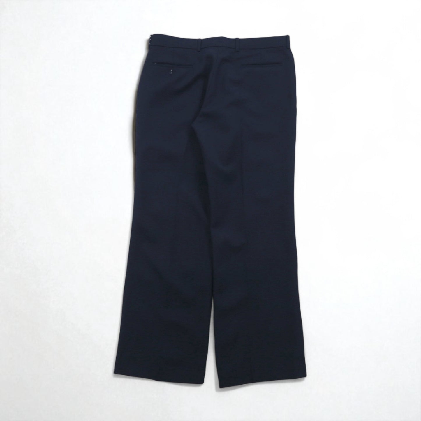 Levi's 80年代 USA製 アクションスラックス Action Slacks スタプレ STA-PREST パンツ L ネイビー ポリエステル ロケットTALONジップ