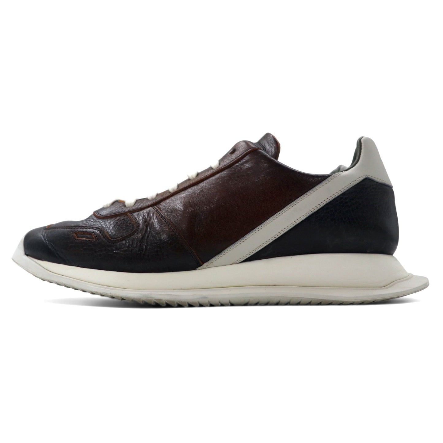 Rick Owens ランナー スニーカー 25cm ブラック ブラウン レザー Black Vintage Runner Sneakers 19 S2811