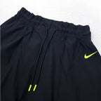 NIKE メッシュスカート M ブラック イエロー ロゴプリント AS W NSW SKIRT MESH CU4031-017
